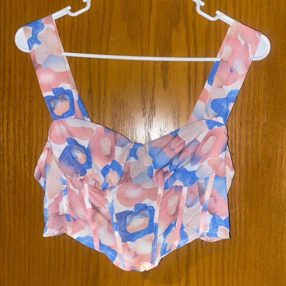 Cider floral crop top :)